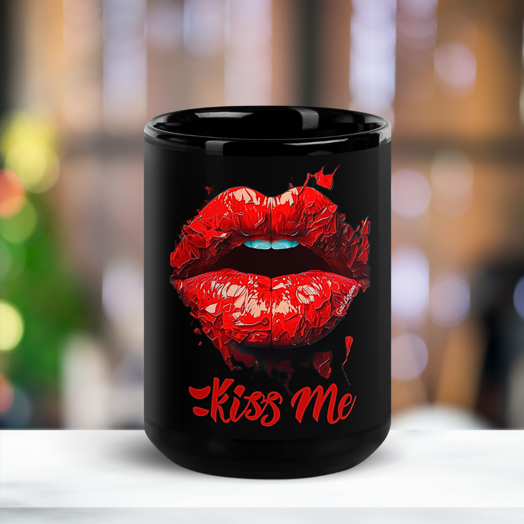 KISS ME 1 Black Mug (Édition Lover)
